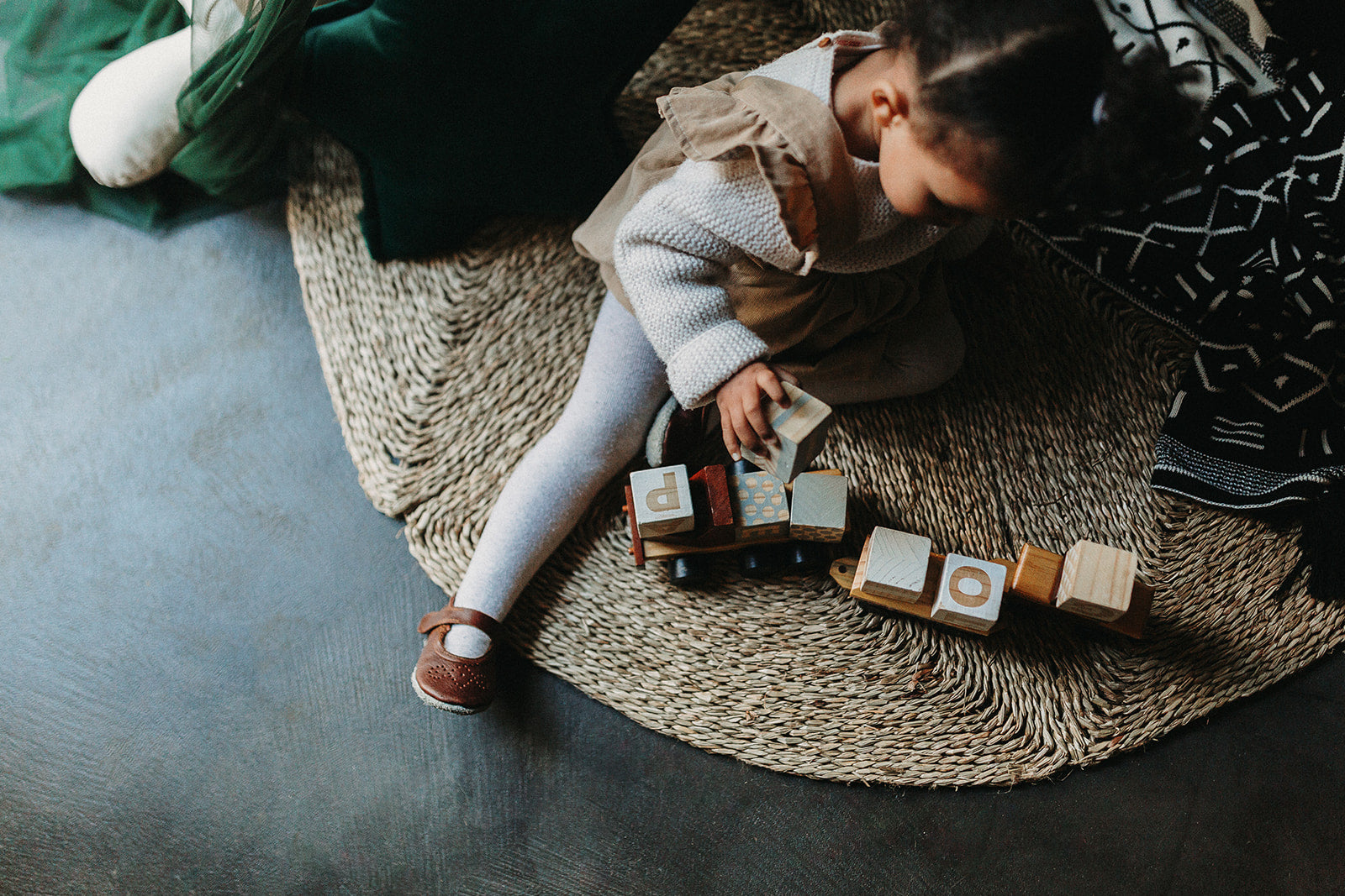 Handmade soft sole leather shoes, supporting natural movement.