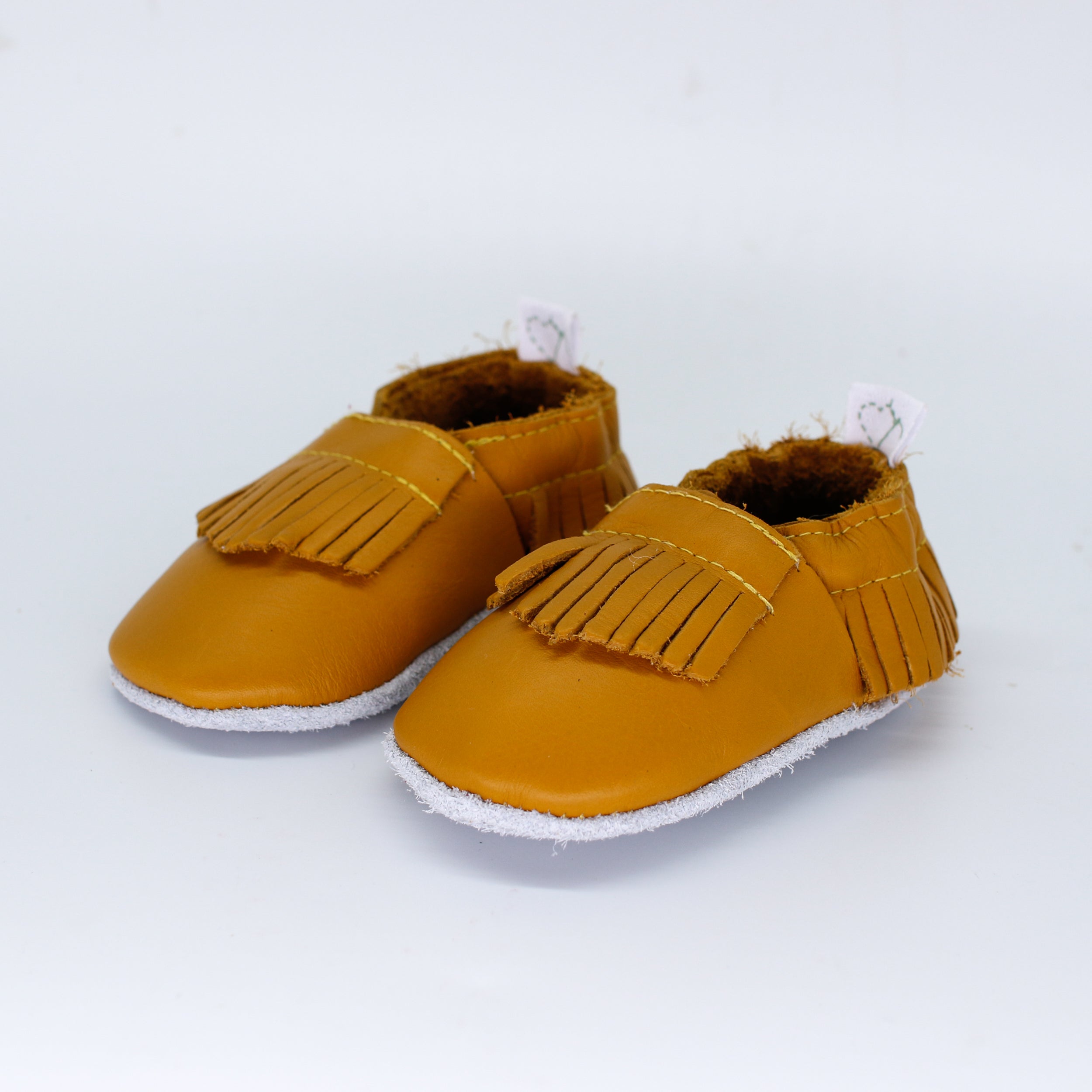 mustard baby shoes