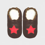 cheap as chips star brown red suede