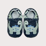 navy dino baby shoes