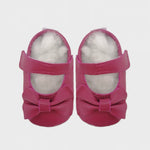 mary jane big bow cerise