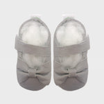 mary jane big bow grey