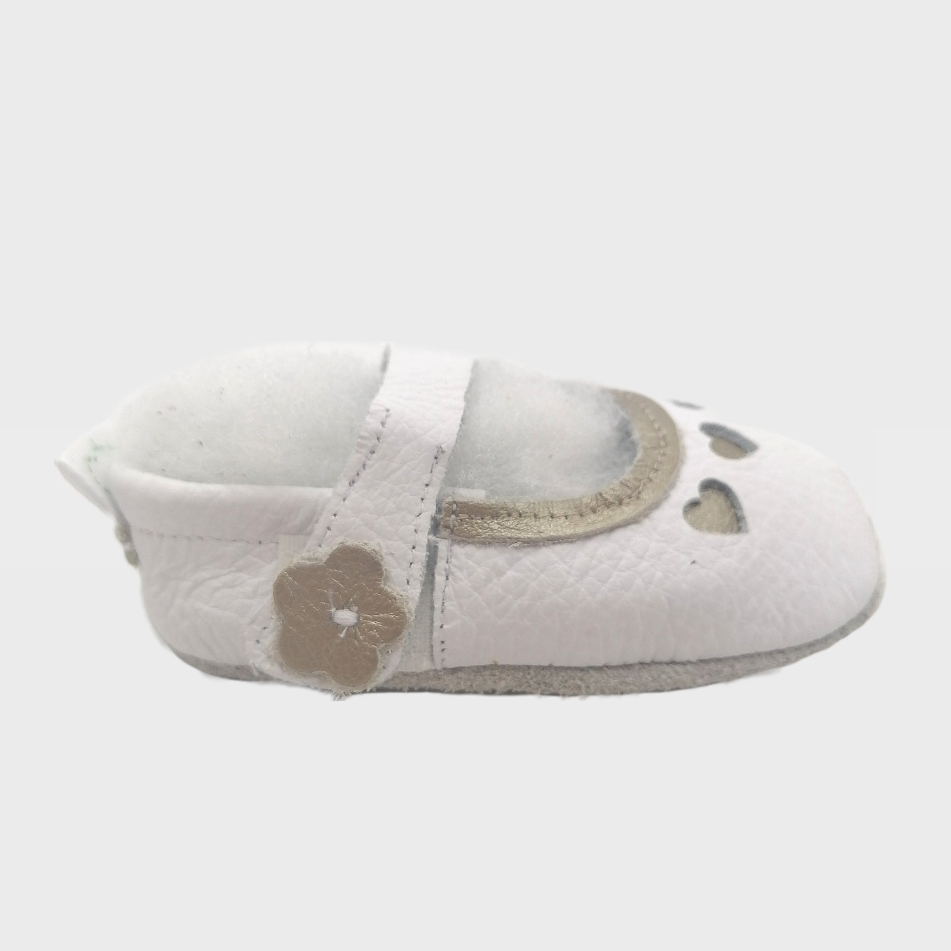 mary jane hearts white and gold side