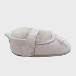 mary jane satin bow all white side