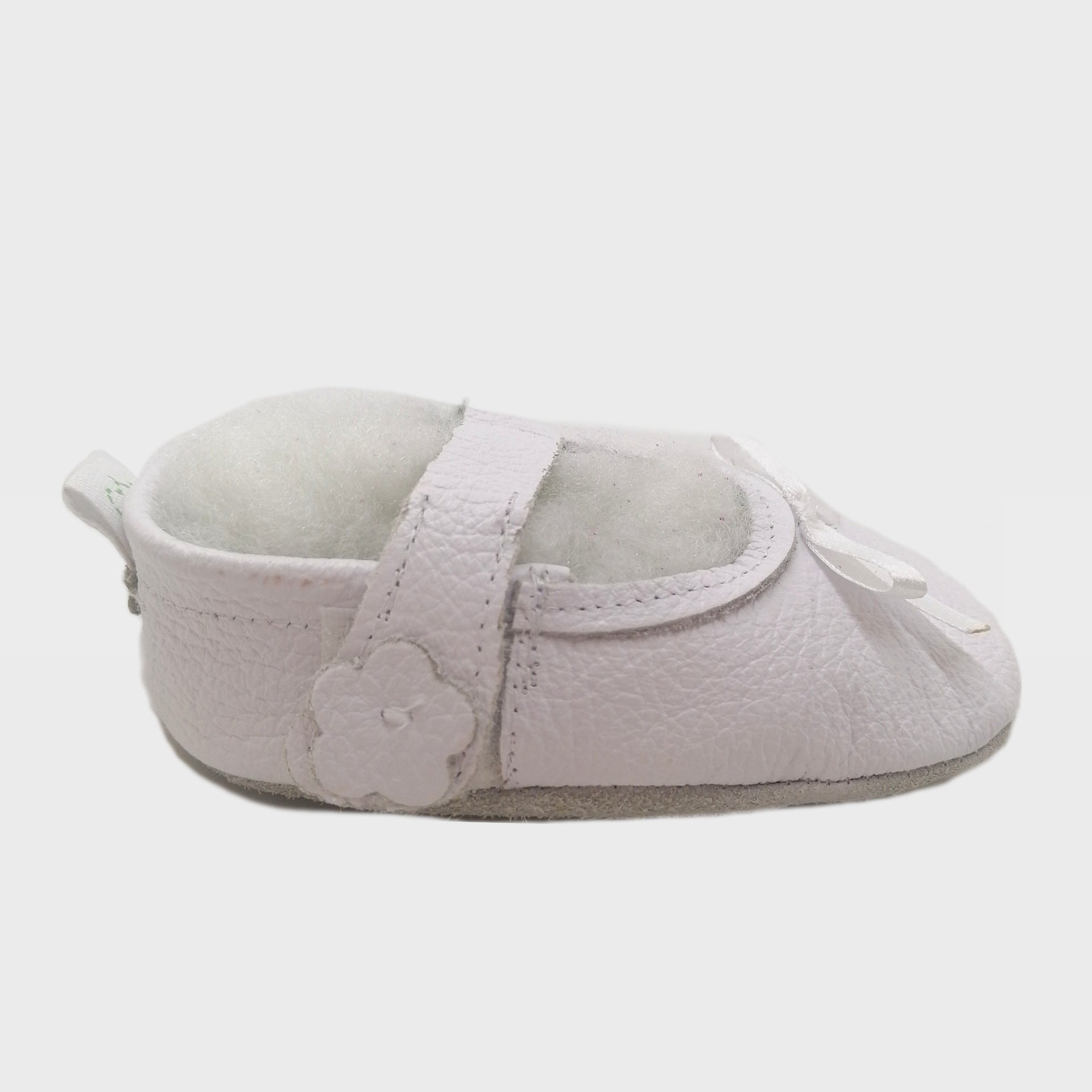 mary jane satin bow all white side