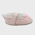 mary jane satin bow princess pink side