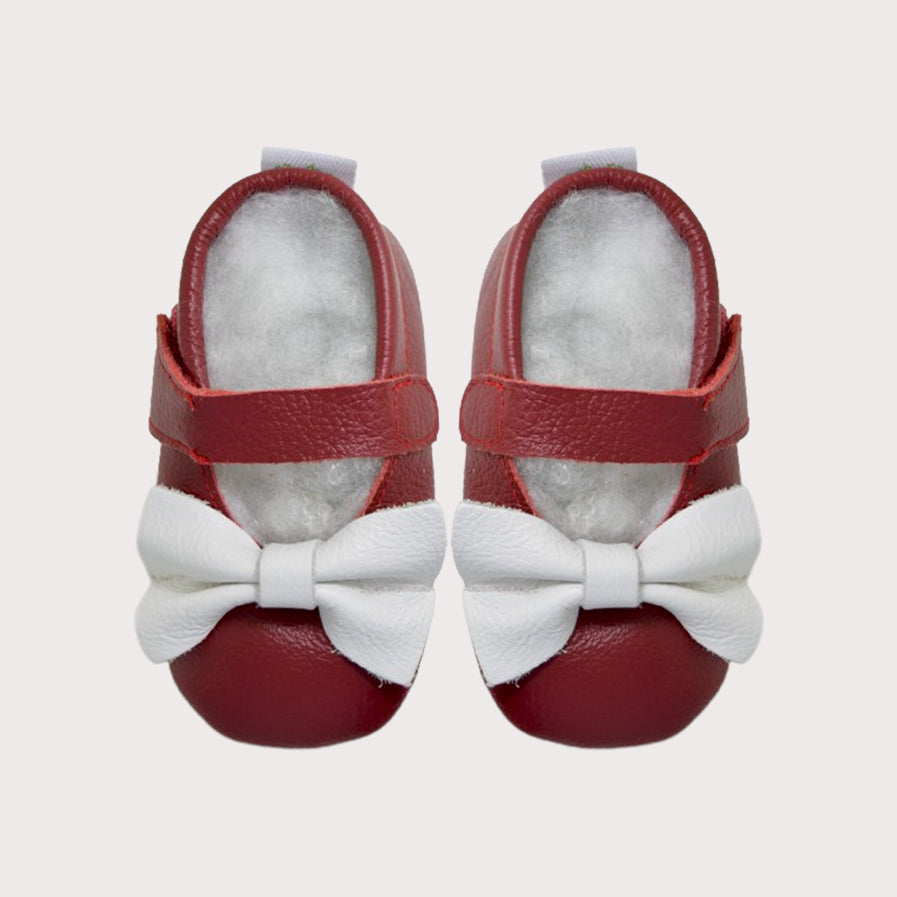 Mary Jane Red Bow Shoes