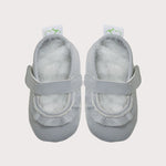 Light grey baby frill shoes