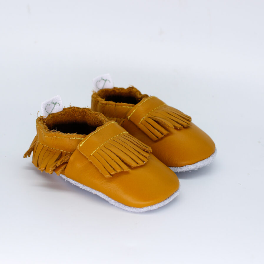 mustard baby shoes