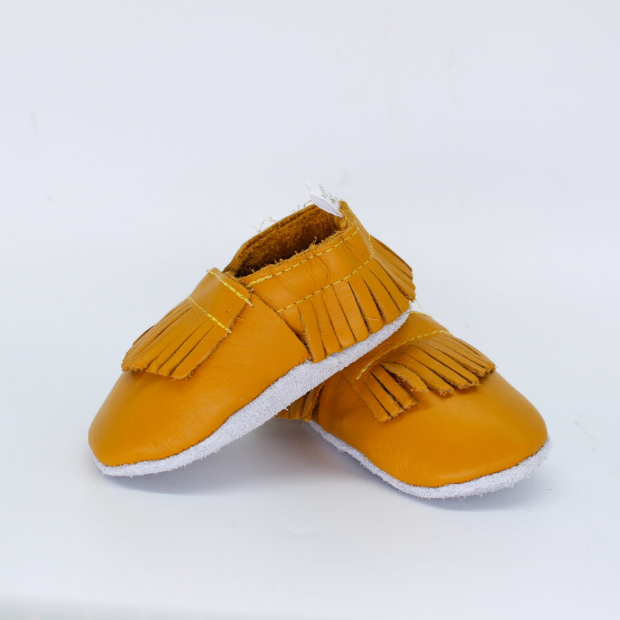 mustard baby shoes