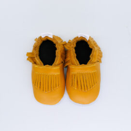 mustard baby shoes